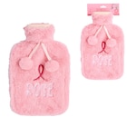 Bouillotte fourrure 2L Octobre Rose en promo chez Carrefour Bouillotte fourrure 2L Octobre Rose dans le catalogue Carrefour