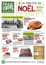 Catalogue Frais d'ici à Prissey, avec 4 pages Prospectus Frais d'ici à Prissey, "Le marché de NOËL D'ICI", 4 pages, 18/12/2024 - 31/12/2024