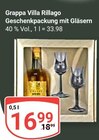 Grappa Villa Rillago Geschenkpackung mit Gläsern Angebote bei GLOBUS Erlangen für 16,99 €