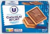 Petit beurre tablette chocolat au lait - U en promo chez Super U Petit beurre tablette chocolat au lait - U dans le catalogue Super U
