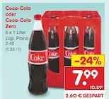 Coca-Cola oder Coca-Cola Zero im Angebot bei Netto Marken-Discount in Bad Oeynhausen Coca-Cola oder Coca-Cola Zero Angebote von Coca-Cola bei Netto Marken-Discount Bad Oeynhausen für 7,99 €
