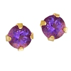 Boucles d'oreilles en or jaune améthyste 4 mm - E.Leclerc Boucles d'oreilles en or jaune améthyste 4 mm à 58,00 € dans le catalogue E.Leclerc