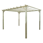 Pergola autoportante Hellebore en pin L. 400 x l. 300 x H. 247 cm en promo chez Castorama Annemasse à 149,90 €