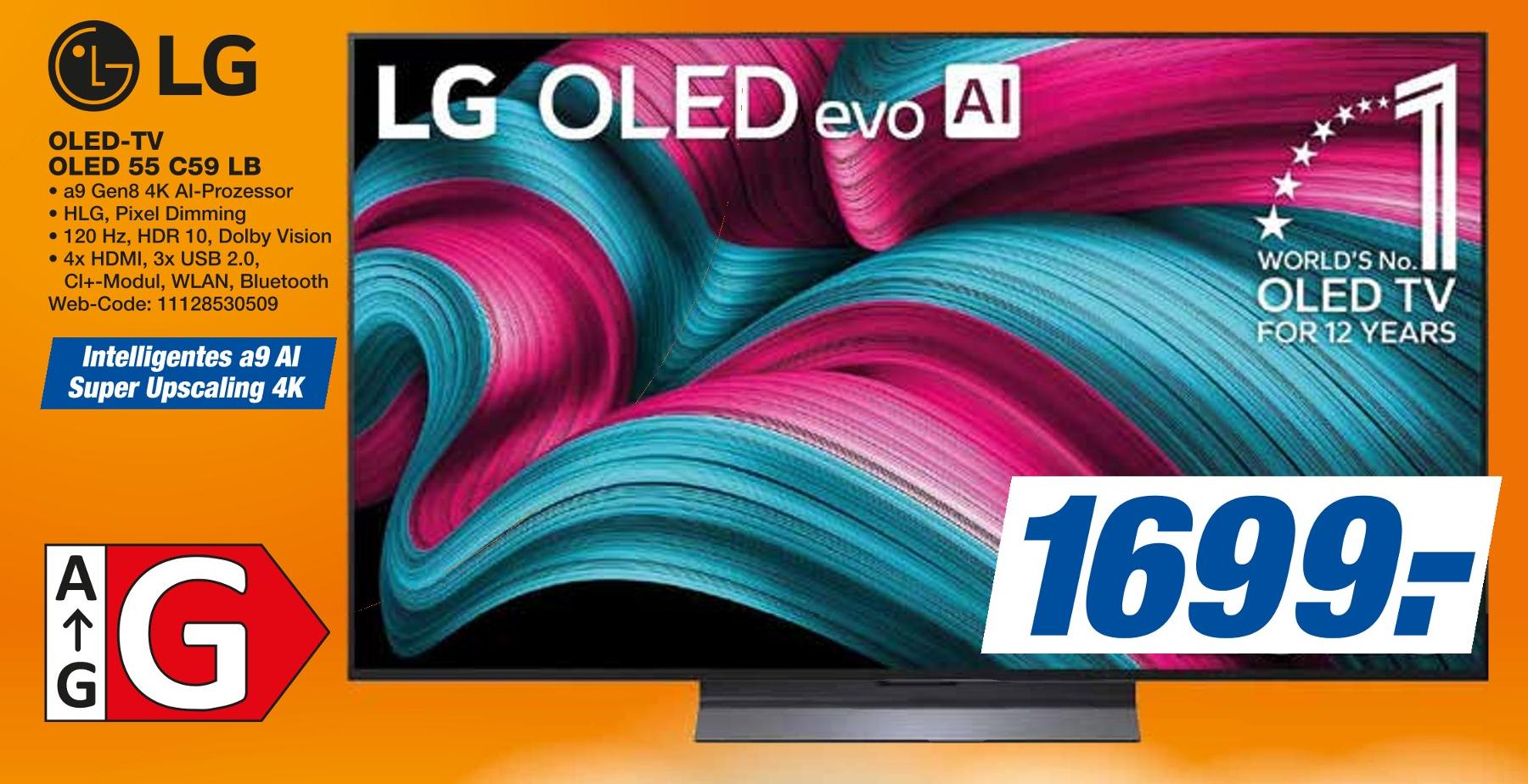 OLED-TV OLED 55 C59 LB im Angebot bei expert in Eutin OLED-TV OLED 55 C59 LB Angebote von LG bei expert Eutin für 1.699,00 €