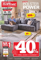 Teppich im Höffner Prospekt in Leverkusen Aktueller Höffner Prospekt mit Teppich, "150 JAHRE POLSTER POWER", Seite 1