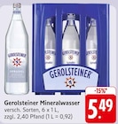 Gerolsteiner Mineralwasser im Angebot bei E center in St. Ingbert Gerolsteiner Mineralwasser Angebote von Gerolsteiner bei E center St. Ingbert für 5,49 €