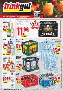 Trinkgut Prospekt der Woche "Aktuelle Angebote" Seite 1, 04.08.2025 bis 09.08.2025 für Sendenhorst Aktueller Trinkgut Prospekt "Aktuelle Angebote" Seite 1 von 6 Seiten für Sendenhorst