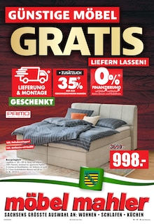 Bett im Möbel Mahler Siebenlehn Prospekt "GÜNSTIGE MÖBEL GRATIS LIEFERN LASSEN!" mit 16 Seiten (Chemnitz)