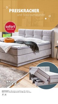 Bett im Polstermöbel Fischer Prospekt "BOXSPRING SPEZIAL" mit 21 Seiten (Heilbronn)