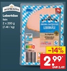 Leberkäse fein für 2,99 € bei Netto Marken-Discount im Angebot Leberkäse fein im aktuellen Netto Marken-Discount Prospekt