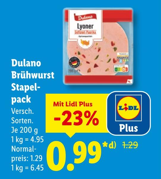 Brühwurst Stapelpack