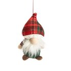 Gnome à bonnet écossais rouge en polyester à suspendre - 7 x 9 x 15 cm - KAEMINGK dans le catalogue Botanic