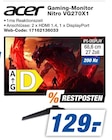Gaming-Monitor Nitro VG270X1 im Angebot bei expert in Rastatt Gaming-Monitor Nitro VG270X1 Angebote von Acer bei expert Rastatt für 129,00 €