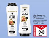 Gliss Shampoo oder Spülung Angebote von Schwarzkopf bei Marktkauf Konstanz für 2,49 €