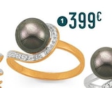 Bague perle de culture de tahiti et diamants - E.Leclerc Bague perle de culture de tahiti et diamants à 399,00 € dans le catalogue E.Leclerc