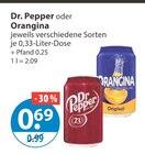 Erfrischungsgetränk von Dr. Pepper oder Orangina im aktuellen V-Markt Prospekt für 0,69 €