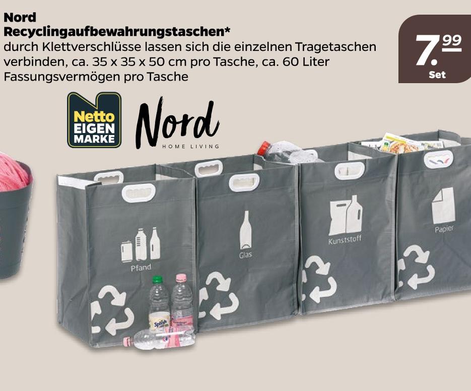 Recyclingaufbewahrungstaschen