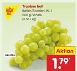 Aktuelle Weintrauben Angebote bei Netto Marken-Discount in Mannheim Aktuelles Trauben hell Angebot bei Netto Marken-Discount in Mannheim ab 1,79 €