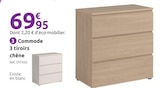 Mr.Bricolage Pamiers - Promo Commode 3 tiroirs chêne Promo Commode 3 tiroirs chêne à 69,95 € dans le catalogue Mr.Bricolage à Pamiers