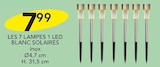 LES 7 LAMPES 1 LED BLANC SOLAIRES dans le catalogue Stokomani