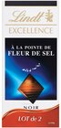 Tablette excellence noir fleur de sel - LINDT - Intermarché Express à Versailles Tablette excellence noir fleur de sel - LINDT en promo chez Intermarché Express Versailles à 2,58 €