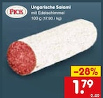 Ungarische Salami mit Edelschimmel bei Netto Marken-Discount im Artern Prospekt für 1,79 €