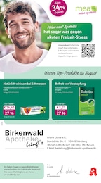 Apotheken Prospekt von mea - meine apotheke in Stein Aktueller mea - meine apotheke Apotheken Prospekt für Stein: Unsere August-Angebote mit 4} Seiten, 01.08.2026 - 31.08.2026