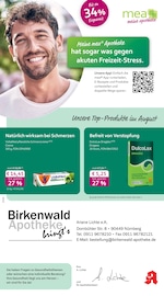 mea - meine apotheke Apotheken Prospekt der aktuellen Woche mit 4 Seiten, gültig von 01.08.2026 bis 31.08.2026, in Stein und Umgebung Aktueller mea - meine apotheke Apotheken Prospekt in Stein und Umgebung, "Unsere August-Angebote" mit 4 Seiten, 01.08.2026 - 31.08.2026