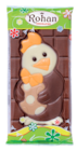 Moulage chocolat au lait lapin/ poule/ poney - ROHAN en promo chez Norma Strasbourg à 1,74 €