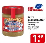 famila Nordost - Jeff‘s Erdnussbutter Angebot im Prospekt Jeff‘s Erdnussbutter bei famila Nordost im Prospekt "" für 1,49 €