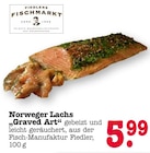 Norweger Lachs "Graved Art" Angebote von Fiedlers Fischmarkt bei E center Baden-Baden für 5,99 €