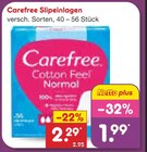 Carefree im Netto Marken-Discount Prospekt Slipeinlagen von Carefree im aktuellen Netto Marken-Discount Prospekt für 1,99 €