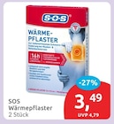 Wärmepflaster von SOS für 3,49 € bei budni im Angebot Wärmepflaster von SOS im aktuellen budni Prospekt