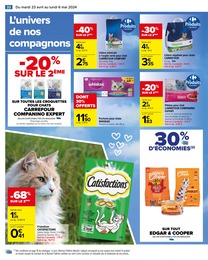Offre Litière minérale chat dans le catalogue Carrefour du moment à la page 34