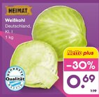 Kohl im Netto Marken-Discount Prospekt Weißkohl von HEIMAT im aktuellen Netto Marken-Discount Prospekt für 0,69 €