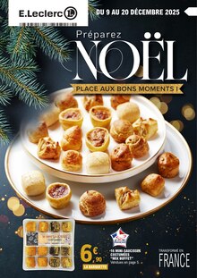 Catalogue E.Leclerc à Pléneuf-Val-André cette semaine, valable du 09/12/2025 au 20/12/2025 Prospectus E.Leclerc à Pléneuf-Val-André, "Préparez NOËL", 48 pages de promos valables du 09/12/2025 au 20/12/2025