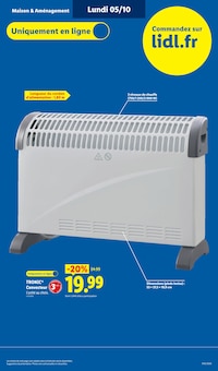 Promotion Ventilateur dans le prospectus Lidl, valable du 01/10/2026 au 07/10/2026 Promo Ventilateur dans le catalogue Lidl du moment à la page 45