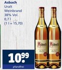 Uralt Weinbrand im Angebot bei Getränkewelt in Recklinghausen Uralt Weinbrand Angebote von Asbach bei Getränkewelt Recklinghausen für 10,99 €
