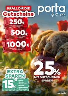 porta Möbel Prospekt KRALL DIR DIE GUTSCHEINE mit 4 Seiten