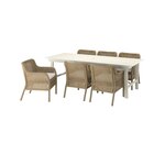 Tisch+6 Armlehnstühle/außen weiß/beige Kunststoffrattan braun/Frösön/Duvholmen beige im IKEA Prospekt Tisch+6 Armlehnstühle/außen weiß/beige Kunststoffrattan braun/Frösön/Duvholmen beige von BONDHOLMEN / ULVEVÄR im aktuellen IKEA Prospekt für 1.360,94 €