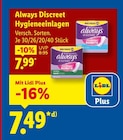 Discreet Hygieneeinlagen von Always im aktuellen Lidl Prospekt für 7,49 €