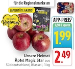 Äpfel Magic Star Angebote von Unsere Heimat bei EDEKA Schwäbisch Gmünd für 1,99 €