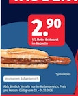Bratwurst im Baguette 1/2 Meter Angebote bei Segmüller Bergheim für 2,90 €