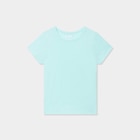 T-shirt manches courtes en coton bleu clair fille en promo chez La Halle T-shirt manches courtes en coton bleu clair fille dans le catalogue La Halle