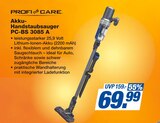 Akku-Handstaubsauger PC-BS 3085 A Angebote von Profi Care bei famila Nordost Langenhagen für 69,99 €