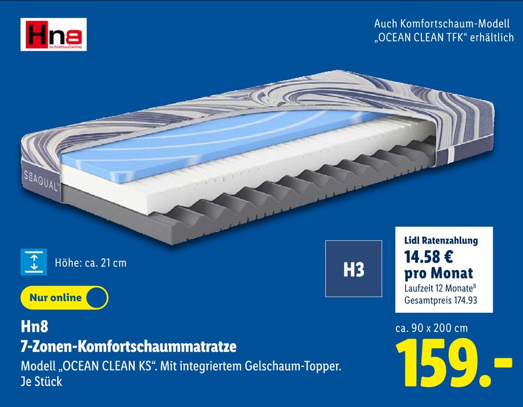 7-Zonen-Komfortschaummatratze