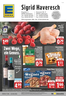 Aktueller EDEKA Prospekt (Tecklenburg, 26 Seiten zum blättern EDEKA Prospekt Aktuelle Angebote mit 26 Seiten
