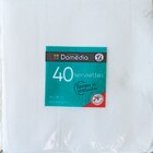 40 serviettes de table unies - DOMÉDIA en promo chez Intermarché Super 40 serviettes de table unies - DOMÉDIA dans le catalogue Intermarché Super