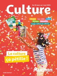 Prospectus Auchan Hypermarché à Burlats, "La culture, ça pétille !", 64 pages, 20/03/2024 - 04/05/2024