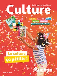 Prospectus Auchan Hypermarché à Nice, "La culture, ça pétille !", 64 pages de promos valables du 20/03/2024 au 04/05/2024